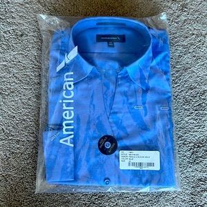 American Airlines blue shirt